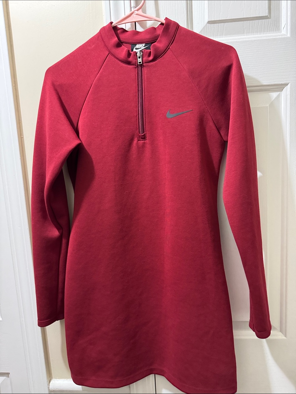 Women's Nike medium Crimson Half-Zip Turtleneck Dress